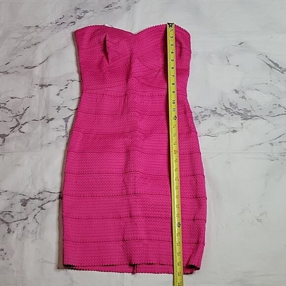 B Darlin Pink Bodycon Strapless Dress - Picture 3 of 6
